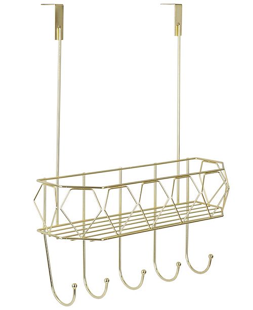 Hds Trading Prism 5 Hook Over The Door Hanging Rack With Built
