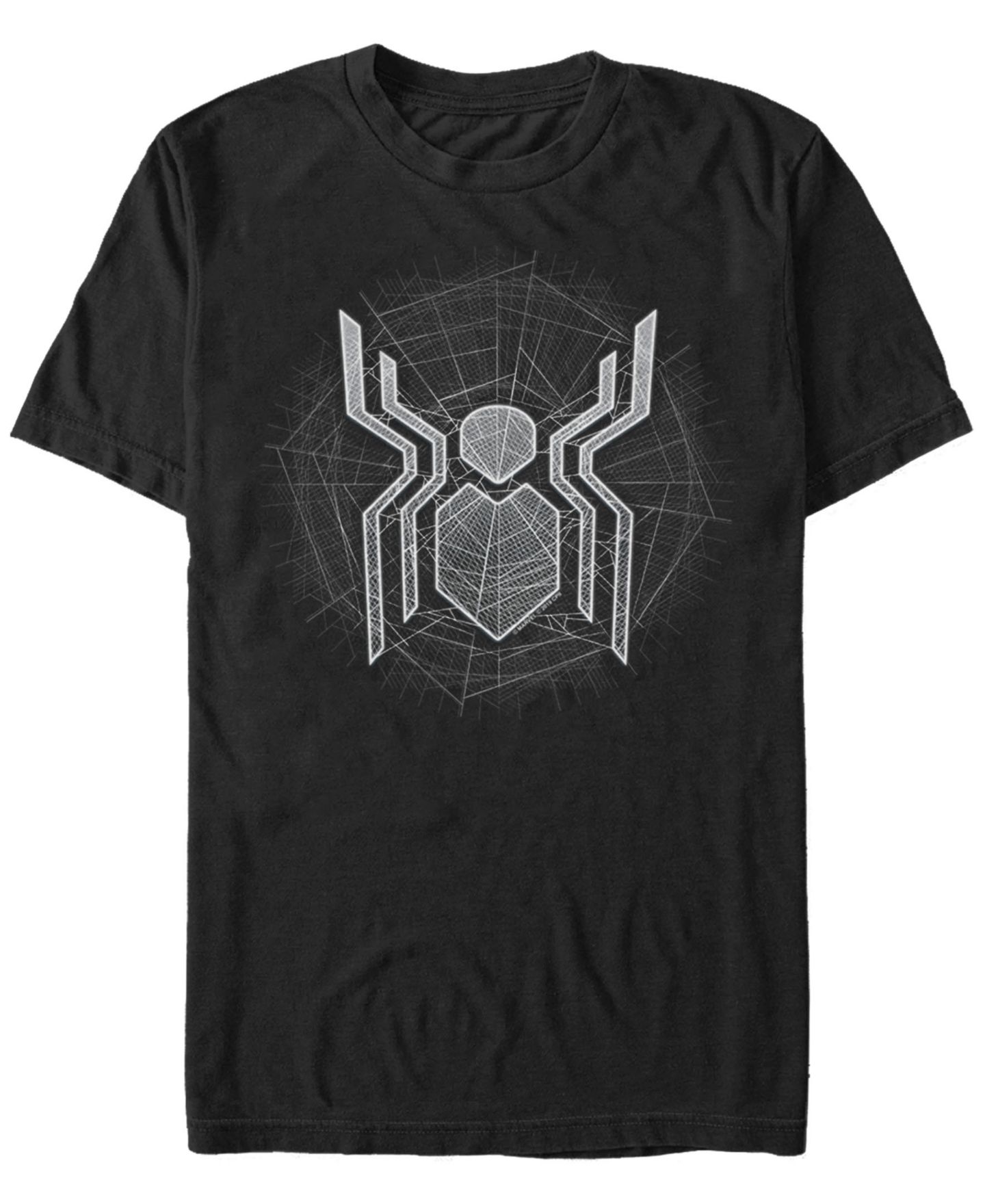 Мужская футболка Fifth Sun Marvel Spider-Man Webbed Spider-Man Logo Short Sleeve, цвет: Чёрный — фото 1