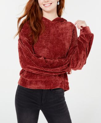 chenille hoodie sweater