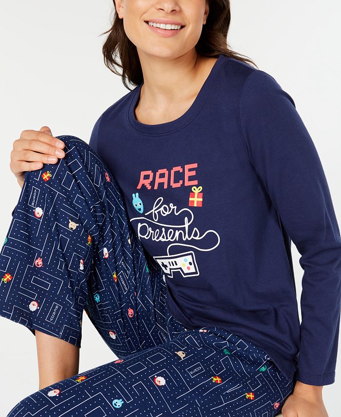 Family Pajamas Matching Women's Race For Presents Pajamas Set, Created