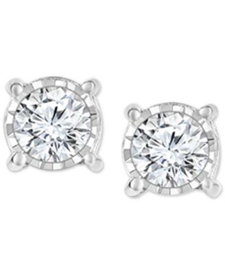 TruMiracle&reg; Diamond Stud Earrings (1/2 ct. t.w.) in 14k Gold