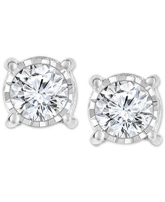 Trumiracle&reg; Diamond Stud Earrings (1 ct. t.w.) in 14k White, Yellow or Rose Gold