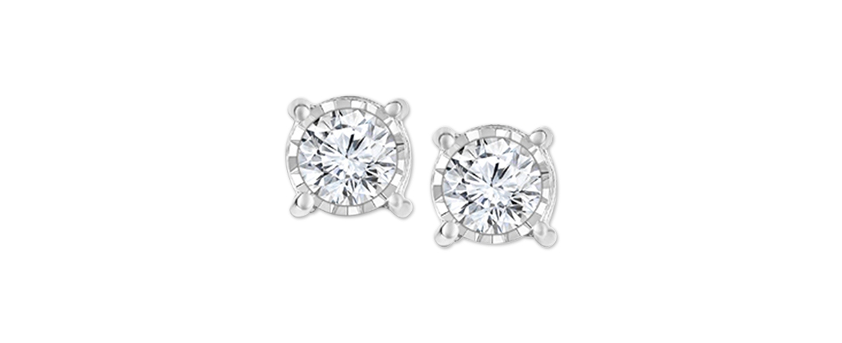 Trumiracle Diamond Stud Earrings (1 ct. t.w.) in 14k White, Yellow or Rose Gold