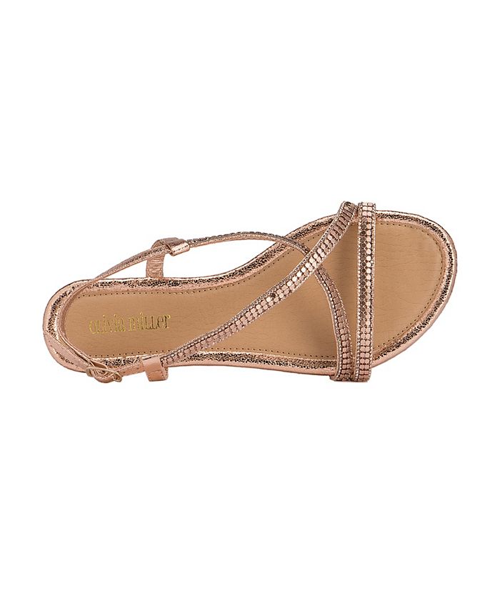 Olivia Miller Treasure Multi Rhinestone Studded Sandals - Macy's