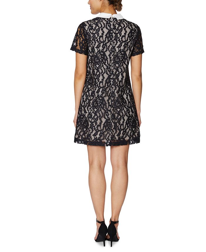 Betsey Johnson Petite Collared Lace Shift Dress Macy s