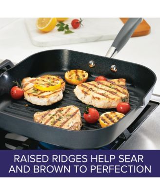 Advanced Home Hard-Anodized 11" Nonstick Deep Square Grill Pan 