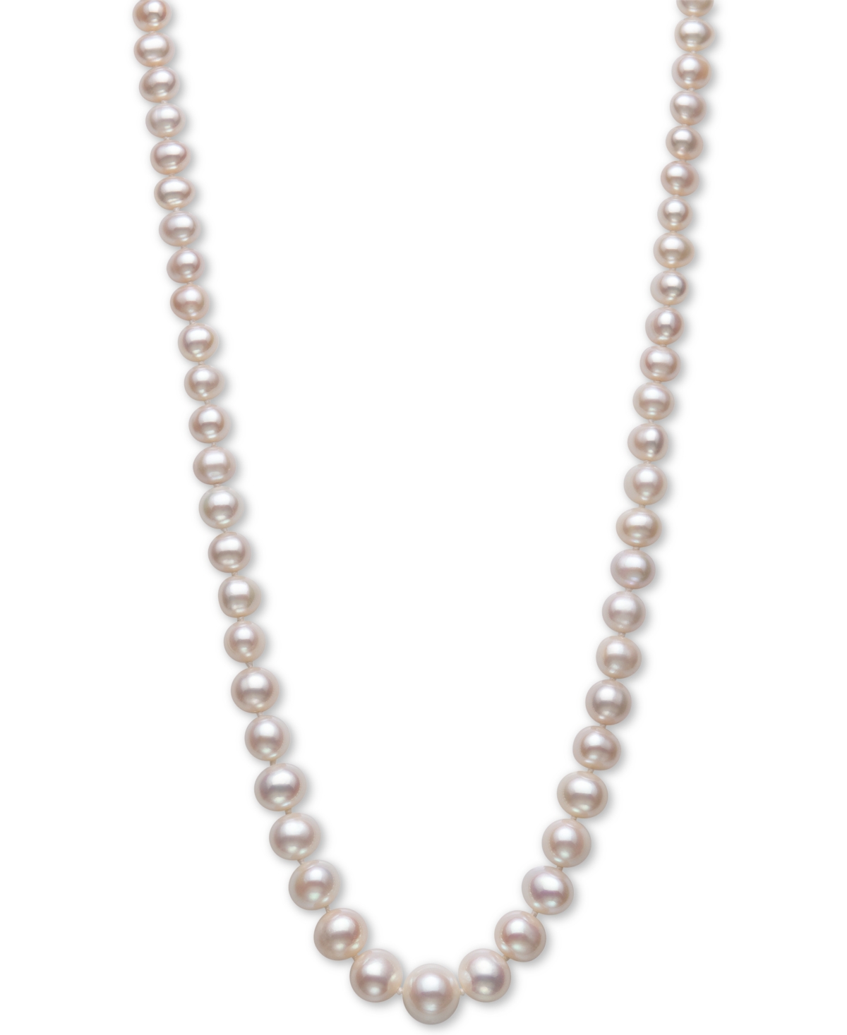 Cultured Freshwater Pearl (5-10mm) Graduated 18" Strand Necklace in 14k Gold, Created for Macy's - White