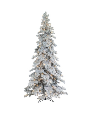 Sterling 9ft. Heavily Flocked Layered Spruce With 750 Clear Lights In Green