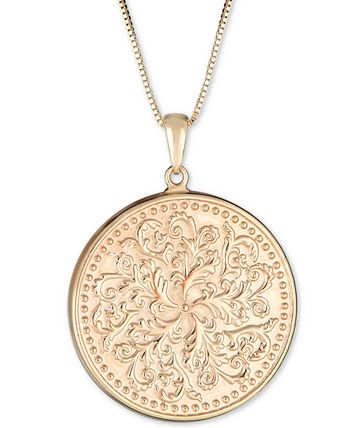 Macy's - Coin Double-Sided 18" Pendant Necklace in 10k Gold