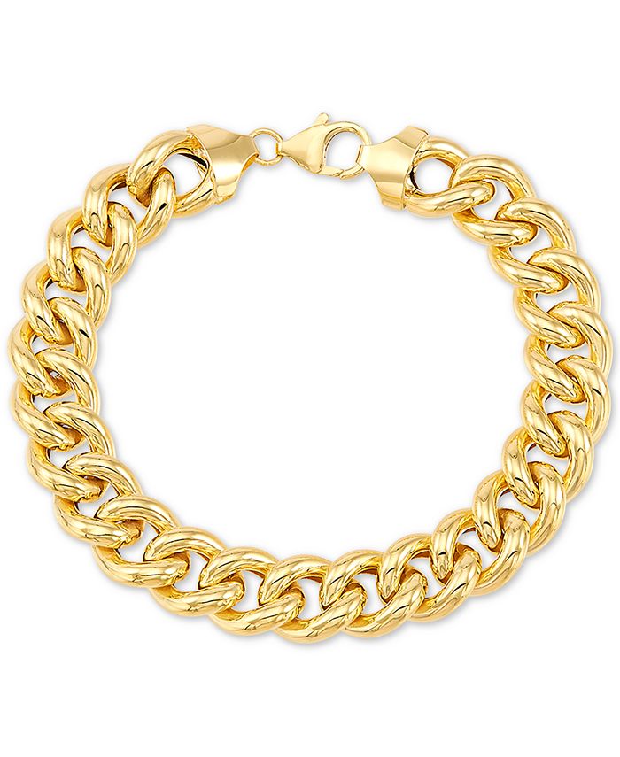 Italian Gold - Curb Link Chain Bracelet in 14k Gold