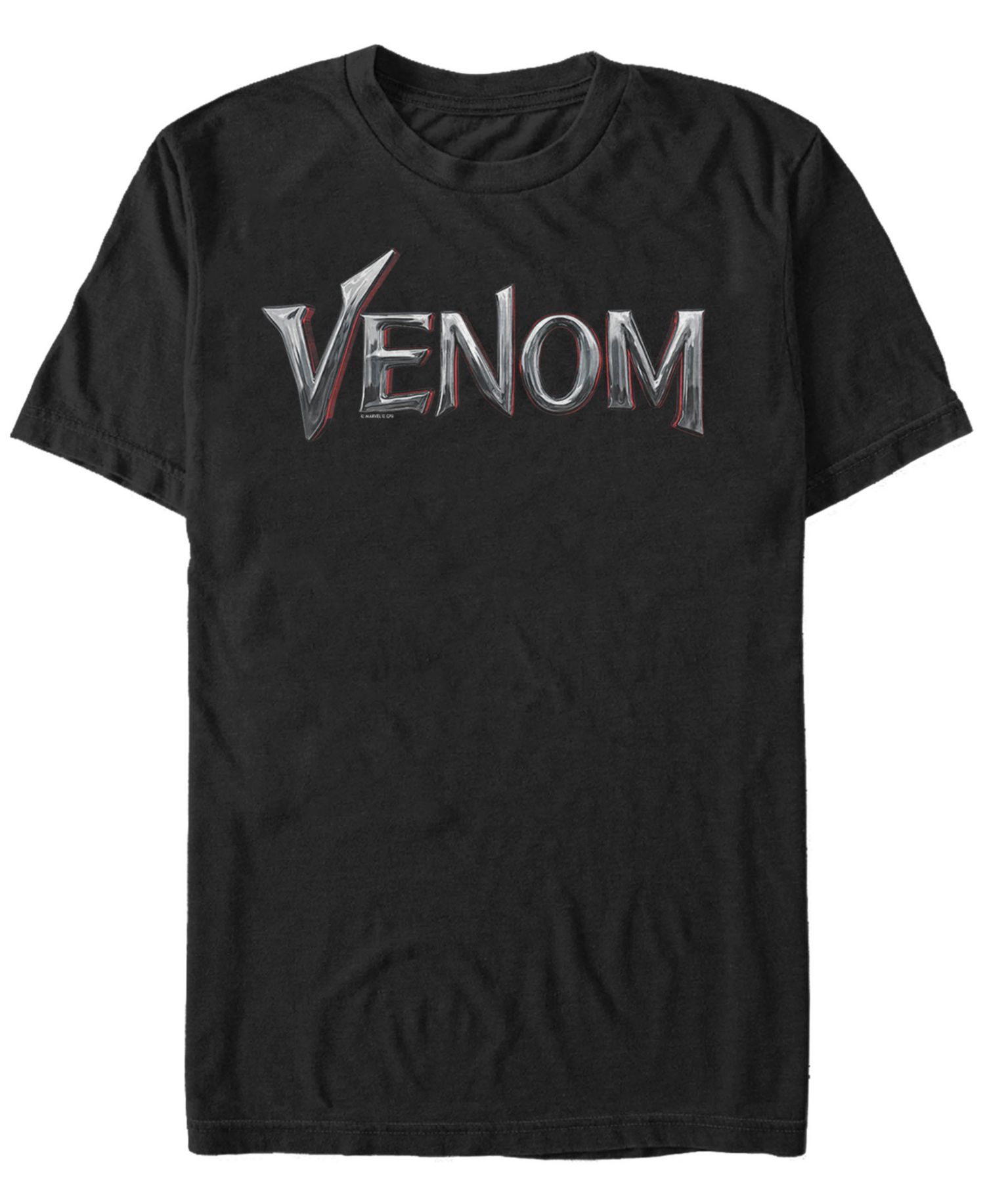 Marvel Men's Venom Chrome Venom Logo Short Sleeve T-Shirt
