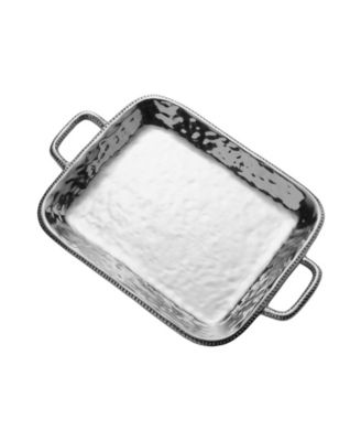 Wilton Armetale - River Rock Large Rectangle Tray with Handles