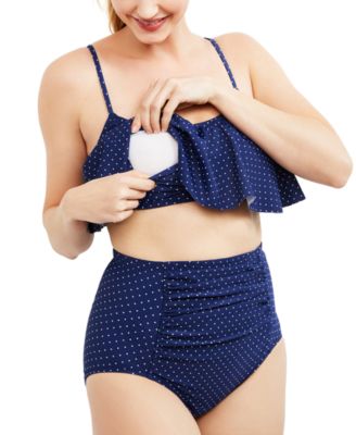 Motherhood Maternity High-Waisted Nursing Bikini