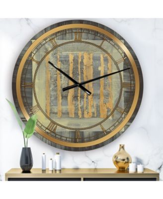 Designart Glam Oversized Metal Wall Clock