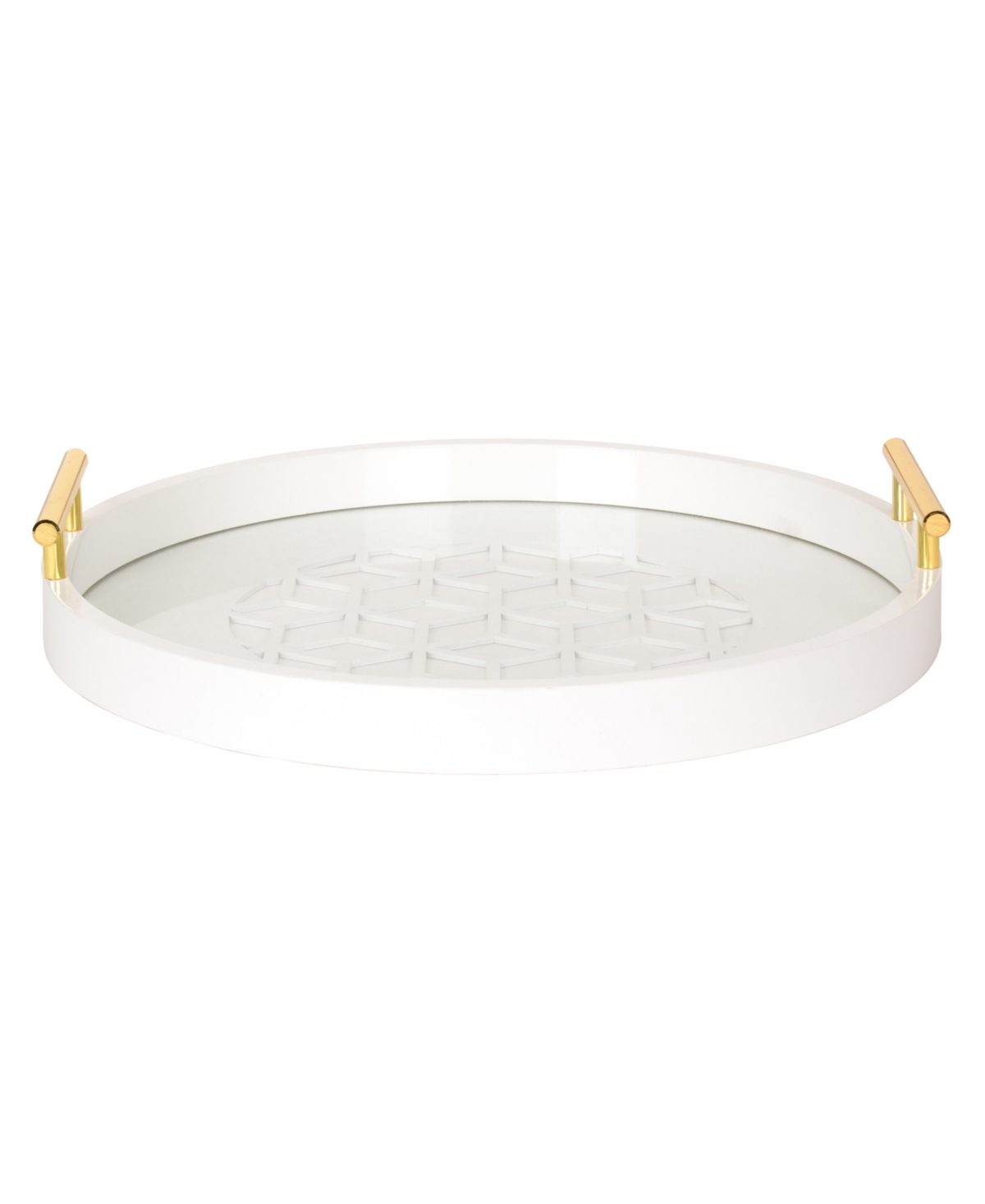 Kate and Laurel Caspen Round Decorative Tray - 15.5