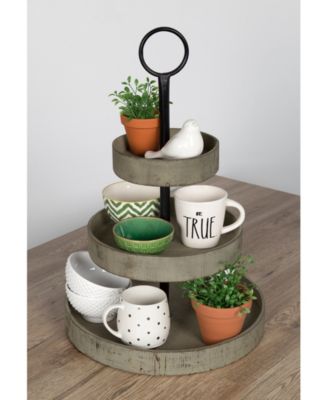 Woodmont 3 Tiered Wood Tray, 3 Tier