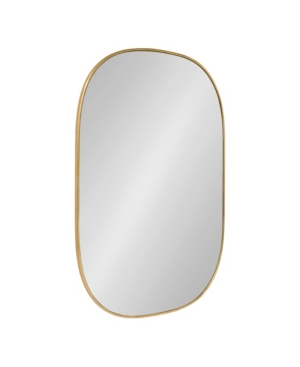Kate And Laurel Caskill Rounded Rectangle Gold Leaf Wall Mirror