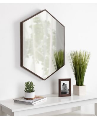 Rhodes Framed Hexagon Wall Mirror - 22" x 31"