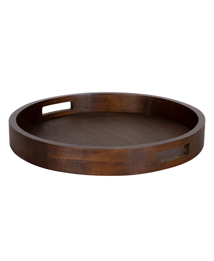 Kate And Laurel Hutton Round Wood Tray, 24 Round Wood Tray