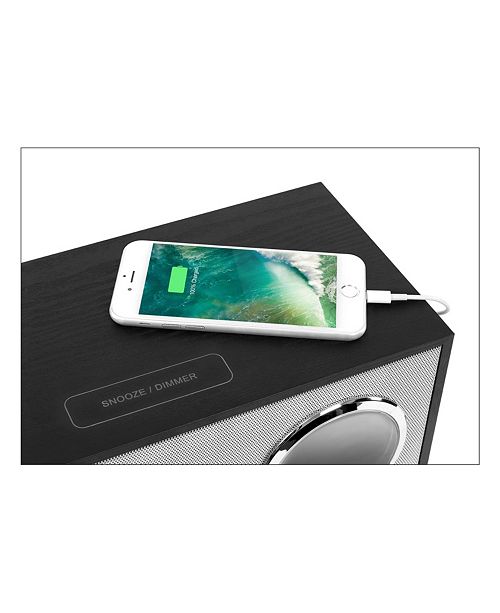 Victrola Bluetooth Digital Clock Stereo with FM Radio and USB Charging