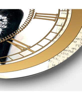 Designart Glam Oversized Metal Wall Clock