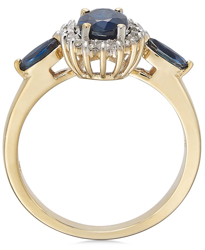 Macy's Sapphire (1-1/2 ct. t.w.) & Diamond (1/6 ct. t.w.) Ring in 14k ...