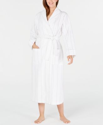Charter Club - Cotton Luxe Striped Long Wrap Robe