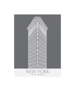 Trademark Global Fab Funky New York Flat Iron Building Monochrome Canvas Art In Multi