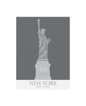 Trademark Global Fab Funky New York Statue Of Liberty Monochrome Canvas Art In Multi