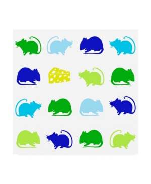 Trademark Global Chariklia Zarris Animal Sudoku In Blue V Childrens Art Canvas Art In Multi