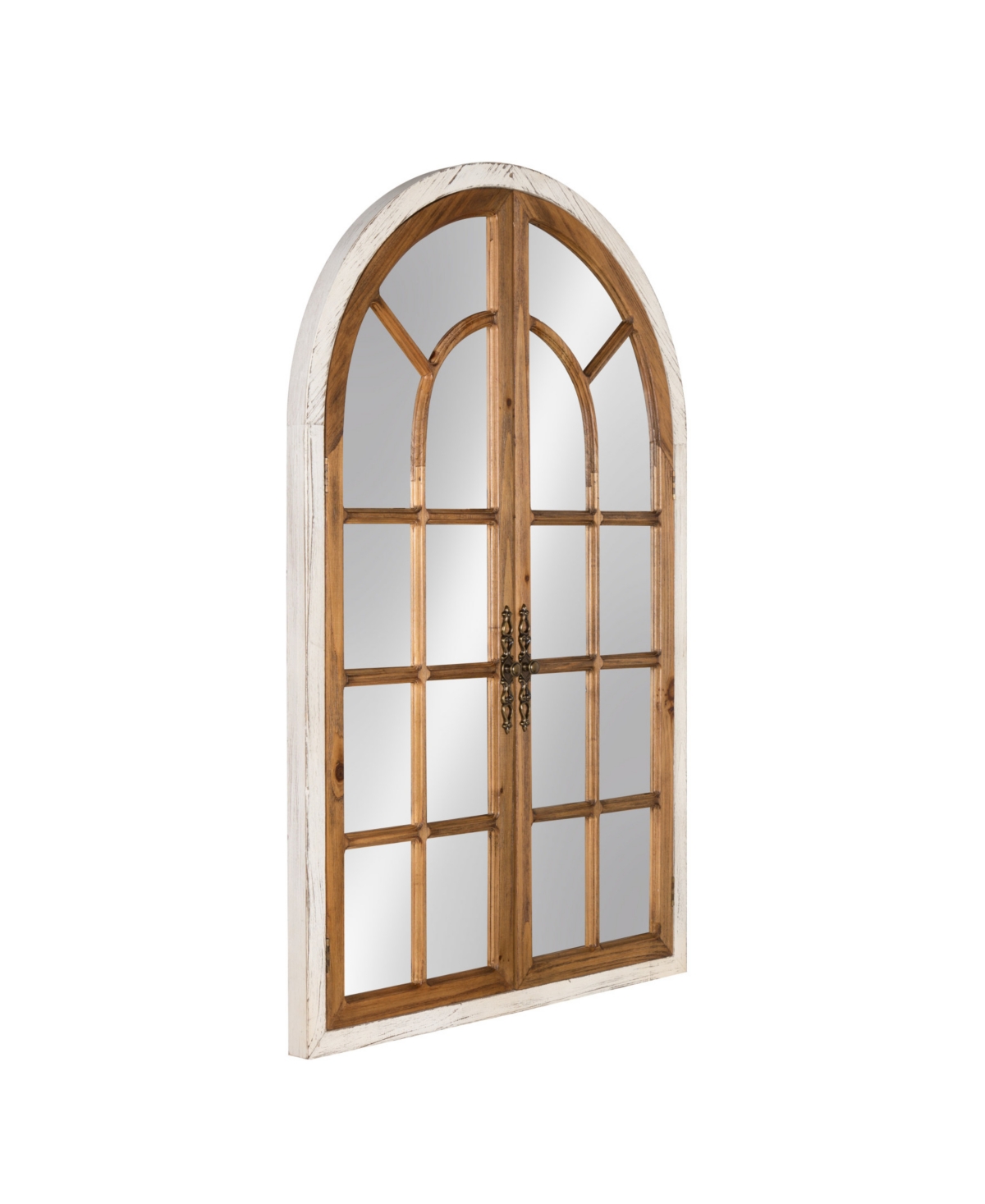 Boldmere Wood Windowpane Arch Mirror - 28" x 44" - White