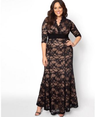 Kiyonna - Womens Plus Size Screen Siren Lace Gown