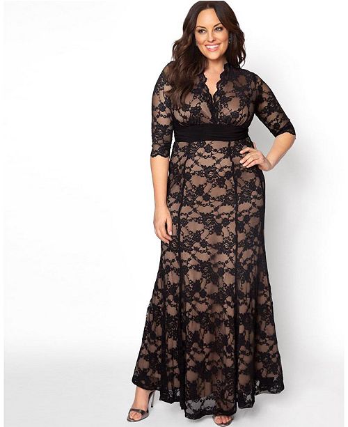kiyonna screen siren lace gown