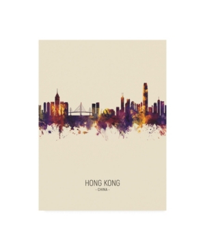 Trademark Global Michael Tompsett Hong Kong Skyline Portrait Iii Canvas Art In Multi