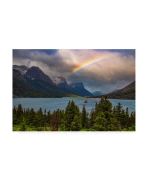 Trademark Global Darren White Photography Glacier Rainbow Canvas Art In Multi