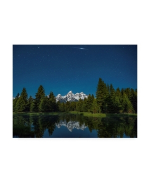 Trademark Global Darren White Photography Iridium Flare Over Grand Teton Canvas Art In Multi