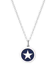 Mini Star Pendant Necklace in Sterling Silver and Enamel, 16" + 2" Extender