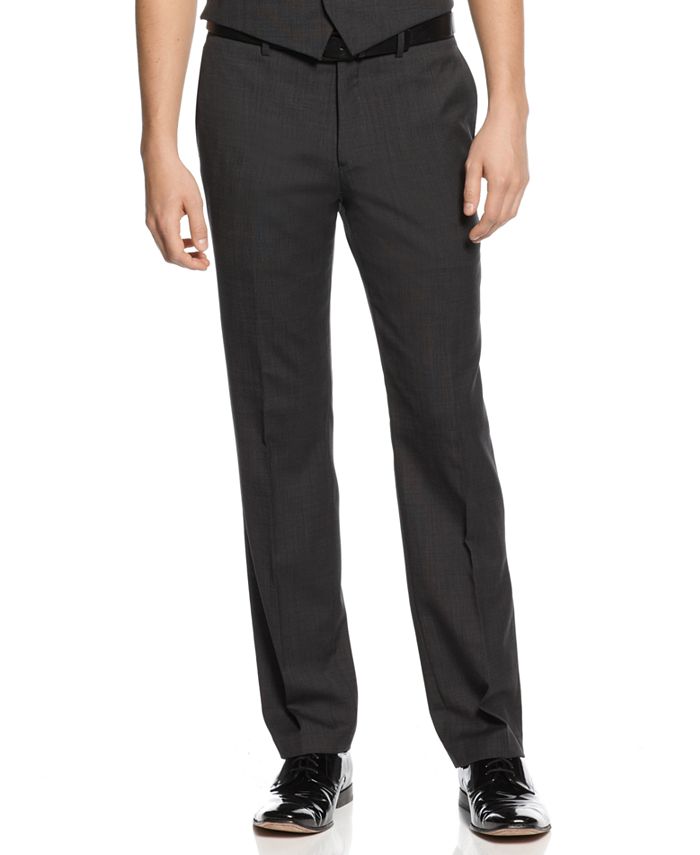 Bar III Dark Charcoal Slim-Fit Pants - Macy's