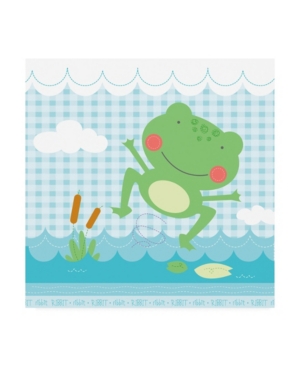 Trademark Global Holli Conger Froggy Lily Pad Canvas Art In Multi