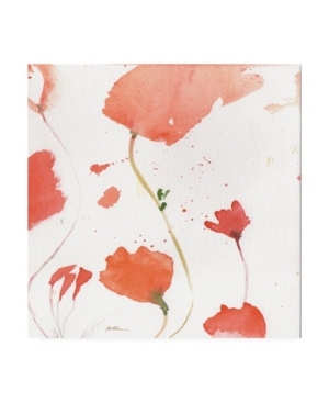Trademark Global Sheila Golden Crimson Poppies Abstract 2 Canvas Art In Multi