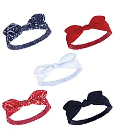 Girl Knotted Jersey Headbands, 5-Pack