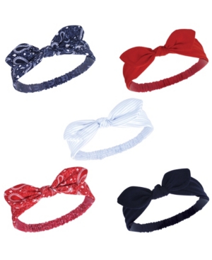 Hudson Baby Girl Knotted Jersey Headbands 5-Pack