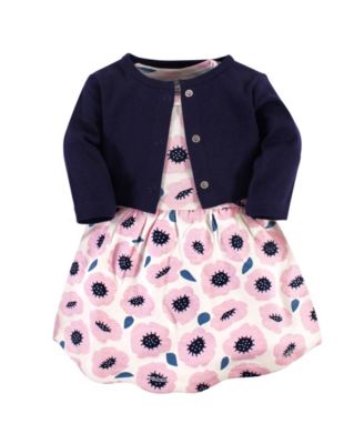 Baby Girls Natural Cotton Dress and Cardigan