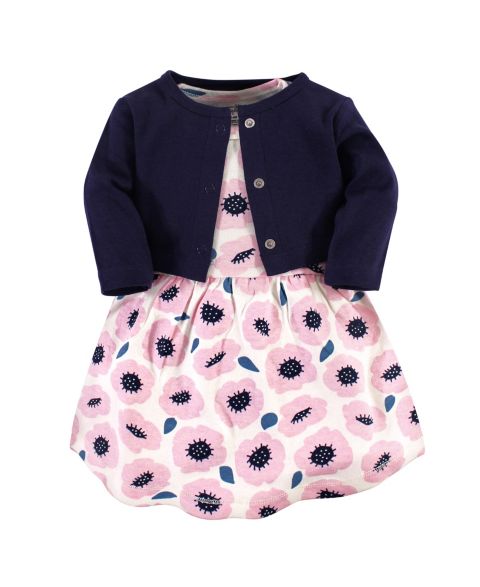 Кардиган Touched by Nature Natural Cotton Dress and Cardigan для девочек-малышей, цвет: Blossoms
