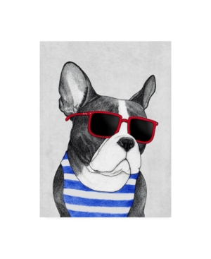 Trademark Global Barruf Frenchie Summer Style Canvas Art In Multi