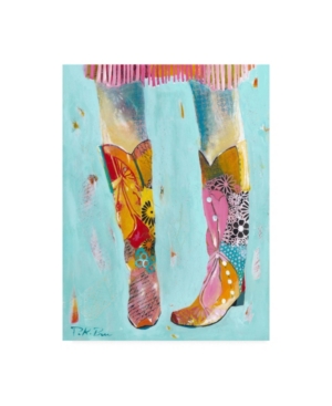 Trademark Global Pamela K. Beer Cowgirl Boots Canvas Art In Multi