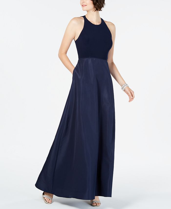 trompet Haven Staat Adrianna Papell Halter Mikado Gown & Reviews - Dresses - Women - Macy's