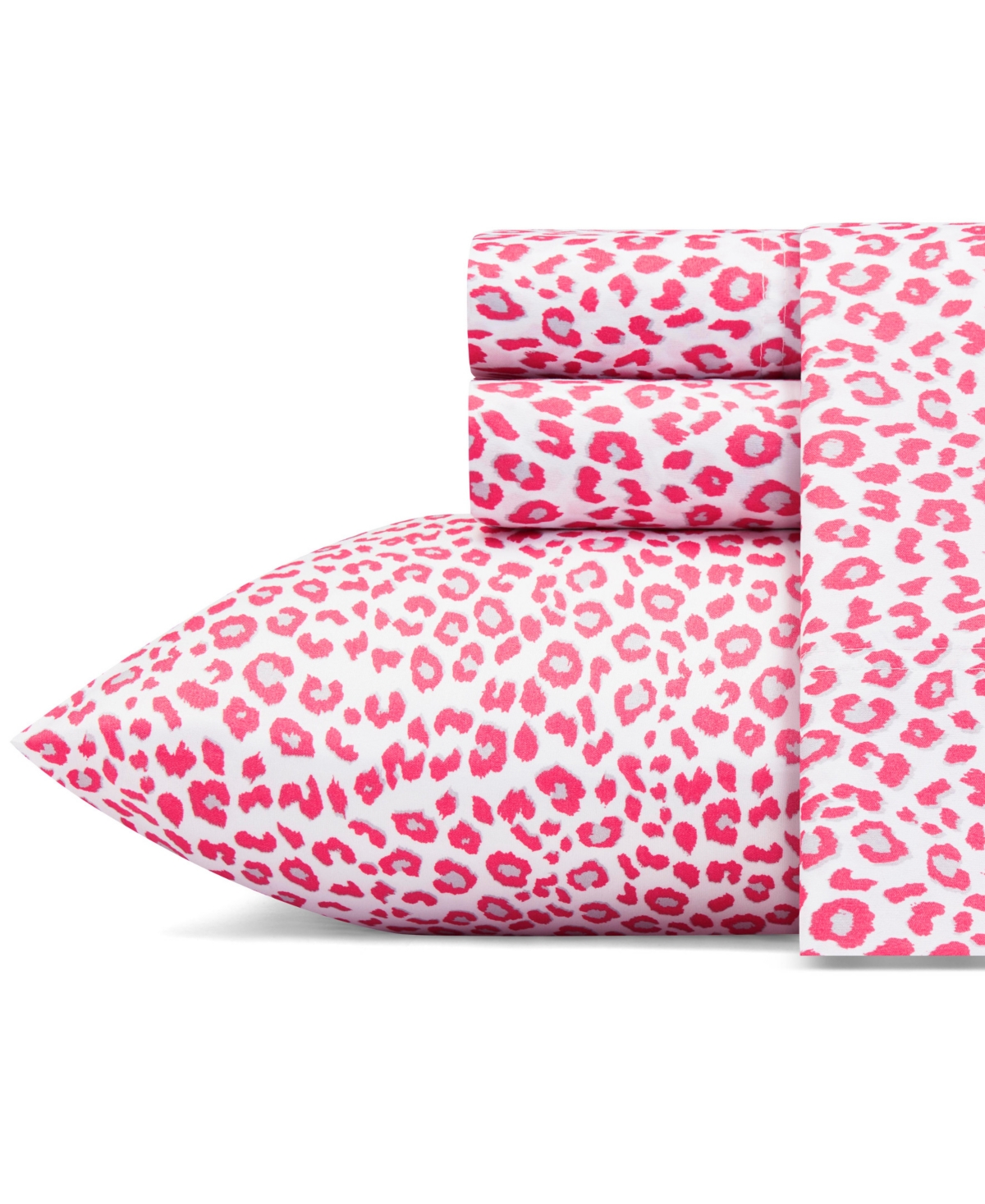 Betsey Johnson Silky Microfiber Printed 4-pc. Sheet Set, Queen In Leopard