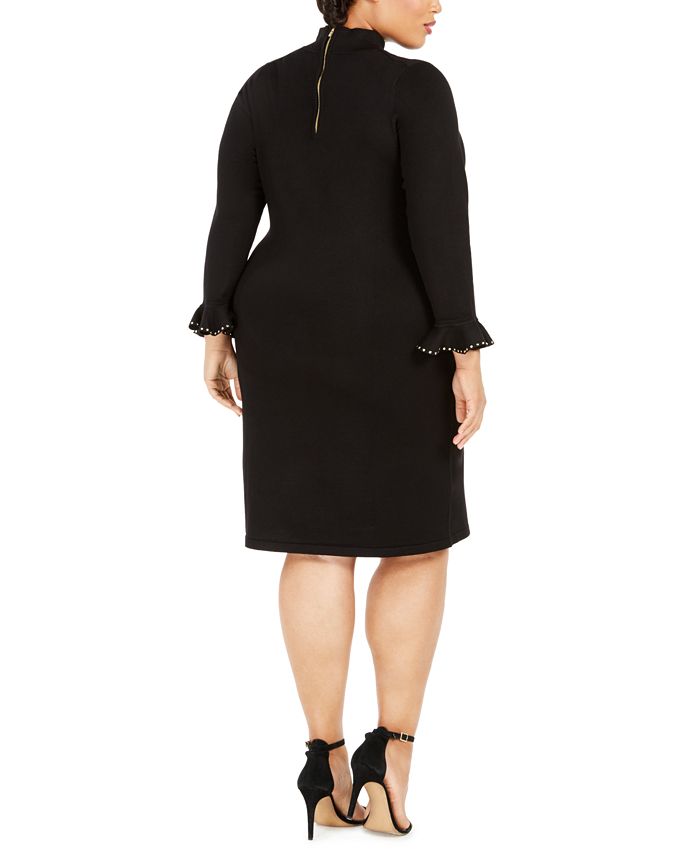 Calvin Klein Plus Size Studded-Cuff Sweater Dress - Macy's