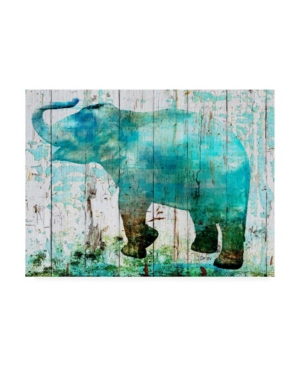 Trademark Global Irena Orlov Teal Blue Elephant Canvas Art In Multi